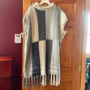 Free People fringed poncho